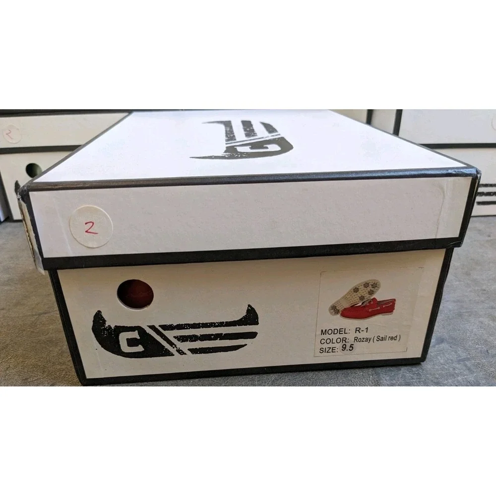 Canoos Golf Shoes Women's 9.5 Coral Pink & White Leather Boat Loafers Cleats